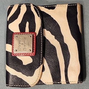 Red and Zebra Print Dooney & Burke Wallet